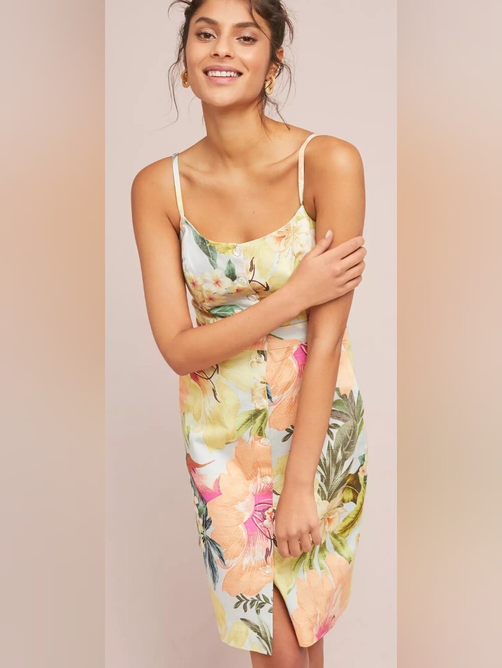 FARM Rio Women's Tropical Floral Mini Dress Size XS PETITE Resortwear Vacation